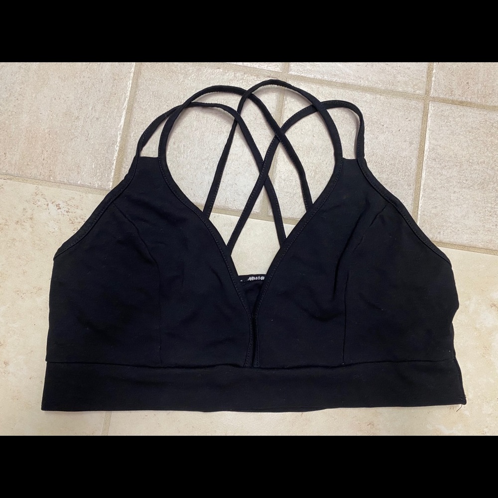 Black strappy bralette